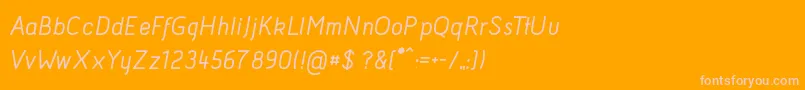 AcidMediumItalic Font – Pink Fonts on Orange Background