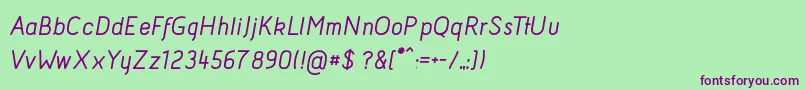 fuente AcidMediumItalic – Fuentes Moradas Sobre Fondo Verde