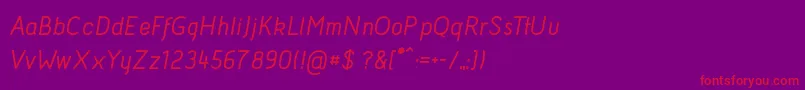 AcidMediumItalic Font – Red Fonts on Purple Background