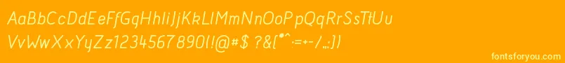 フォントAcidMediumItalic – オレンジの背景に黄色の文字