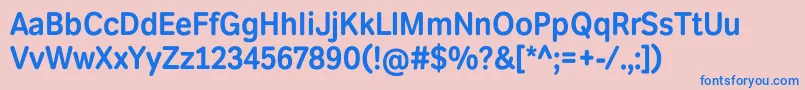 TondocorpSignage Font – Blue Fonts on Pink Background