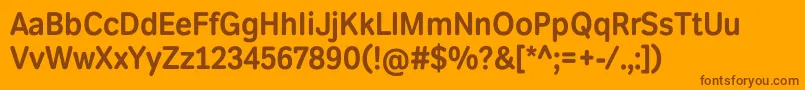 TondocorpSignage Font – Brown Fonts on Orange Background