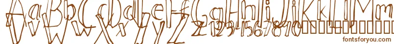 Шрифт Ahnberg – коричневые шрифты на белом фоне