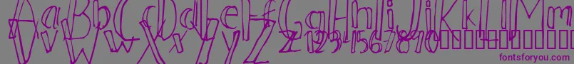 Ahnberg-Schriftart – Violette Schriften auf grauem Hintergrund