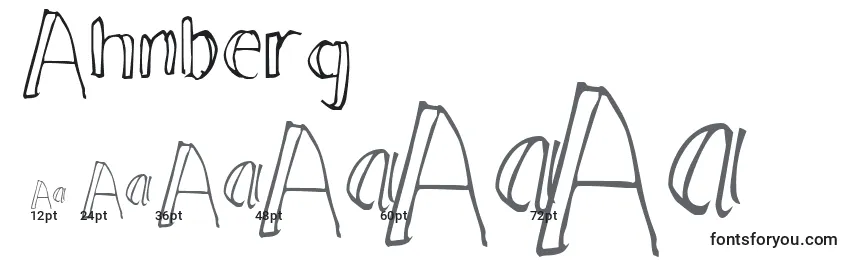 Ahnberg Font Sizes