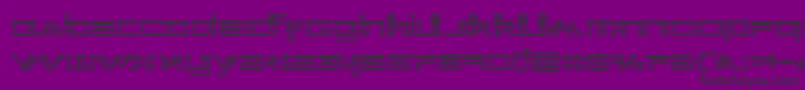Xephyrchrome-Schriftart – Schwarze Schriften auf violettem Hintergrund