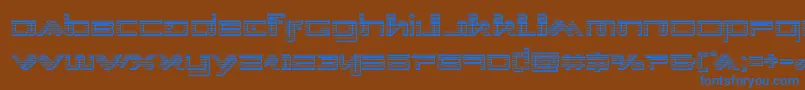Шрифт Xephyrchrome – синие шрифты на коричневом фоне