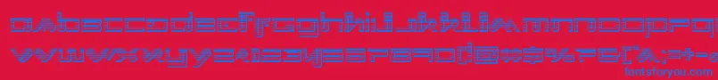 Xephyrchrome-Schriftart – Blaue Schriften auf rotem Hintergrund