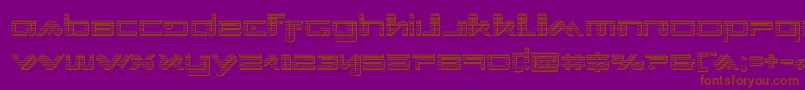 Xephyrchrome-Schriftart – Braune Schriften auf violettem Hintergrund