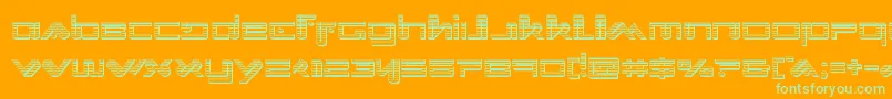 Xephyrchrome Font – Green Fonts on Orange Background