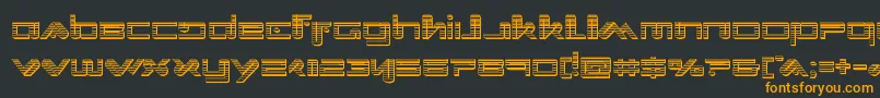 フォントXephyrchrome – 黒い背景にオレンジの文字