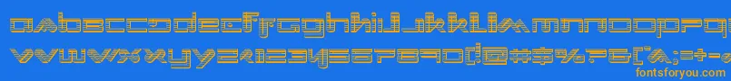 Xephyrchrome Font – Orange Fonts on Blue Background