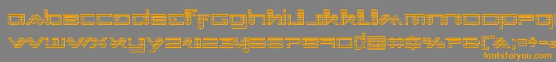 Шрифт Xephyrchrome – оранжевые шрифты на сером фоне
