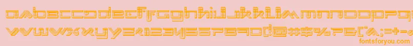 Xephyrchrome Font – Orange Fonts on Pink Background