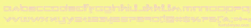 Xephyrchrome Font – Pink Fonts on Yellow Background