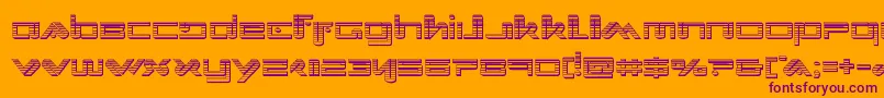 Xephyrchrome Font – Purple Fonts on Orange Background