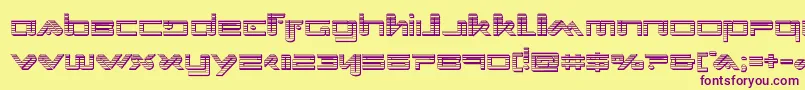 Xephyrchrome Font – Purple Fonts on Yellow Background