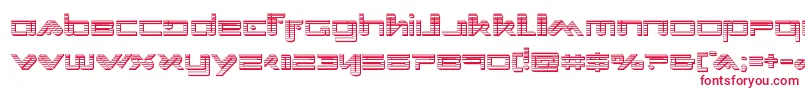 Xephyrchrome-Schriftart – Rote Schriften auf weißem Hintergrund