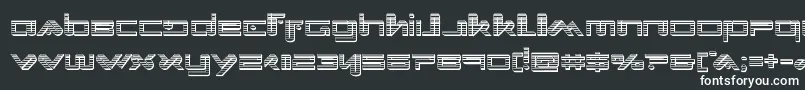 Xephyrchrome-Schriftart – Weiße Schriften auf schwarzem Hintergrund