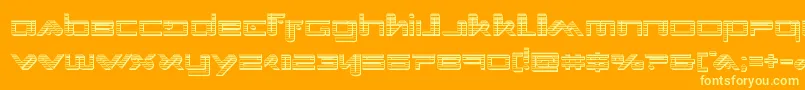 Xephyrchrome Font – Yellow Fonts on Orange Background