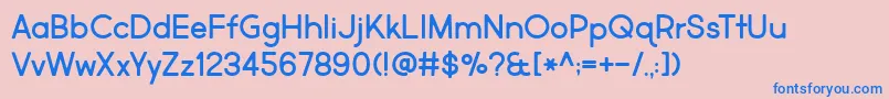 MarketFresh Font – Blue Fonts on Pink Background