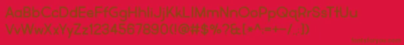 MarketFresh Font – Brown Fonts on Red Background