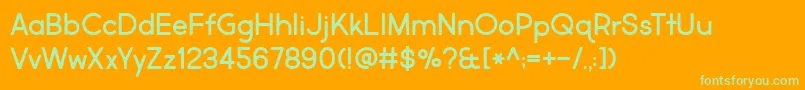 MarketFresh Font – Green Fonts on Orange Background