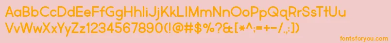 MarketFresh Font – Orange Fonts on Pink Background