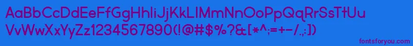 MarketFresh Font – Purple Fonts on Blue Background