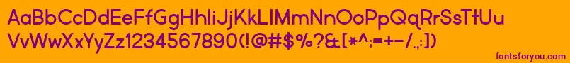 MarketFresh Font – Purple Fonts on Orange Background