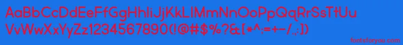 MarketFresh Font – Red Fonts on Blue Background