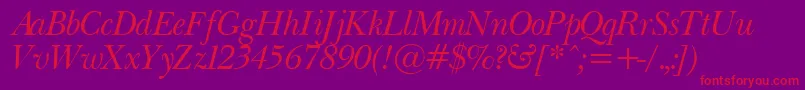 PasmaItalic.001.001 Font – Red Fonts on Purple Background