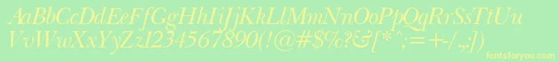 fuente PasmaItalic.001.001 – Fuentes Amarillas Sobre Fondo Verde