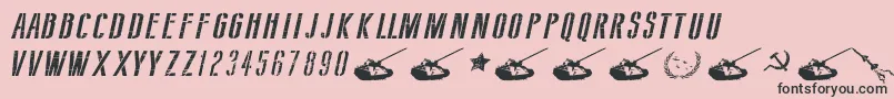 SovietStyleItalic-Schriftart – Schwarze Schriften auf rosa Hintergrund
