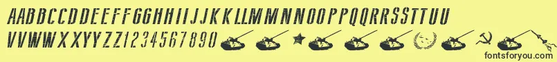 More about SovietStyleItalic Font SovietStyleItalic Font – Black Fonts on Yellow Background