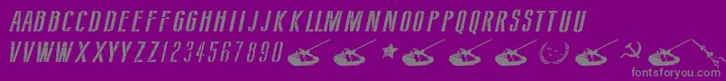 More about SovietStyleItalic Font SovietStyleItalic Font – Gray Fonts on Purple Background