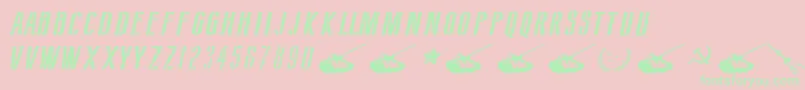 More about SovietStyleItalic Font SovietStyleItalic Font – Green Fonts on Pink Background