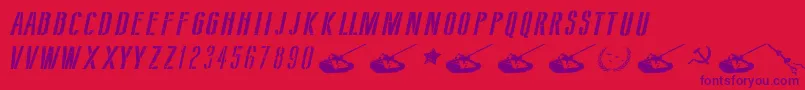 More about SovietStyleItalic Font SovietStyleItalic Font – Purple Fonts on Red Background
