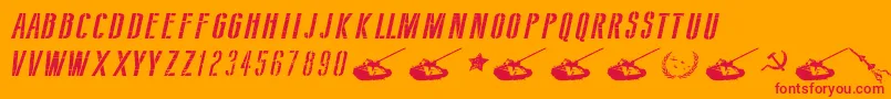 SovietStyleItalicフォントについての詳細 フォントSovietStyleItalic – オレンジの背景に赤い文字
