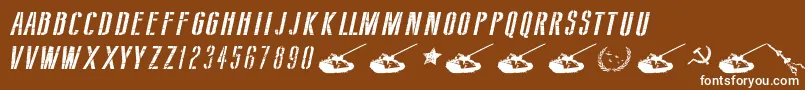 More about SovietStyleItalic Font SovietStyleItalic Font – White Fonts on Brown Background