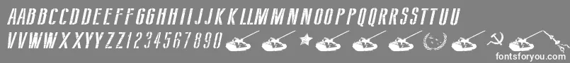 More about SovietStyleItalic Font SovietStyleItalic Font – White Fonts on Gray Background