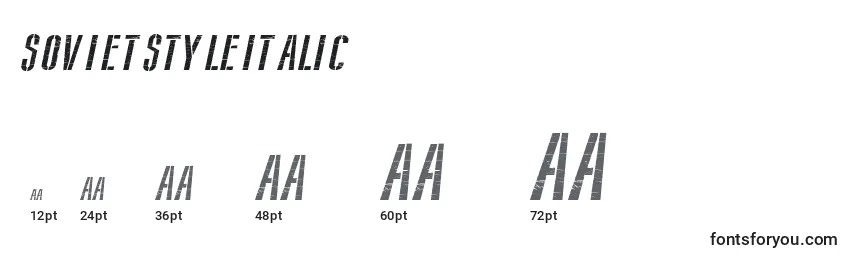 SovietStyleItalic Font Sizes