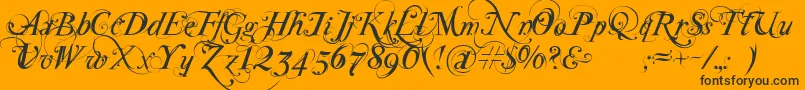 SpecialType Font – Black Fonts on Orange Background