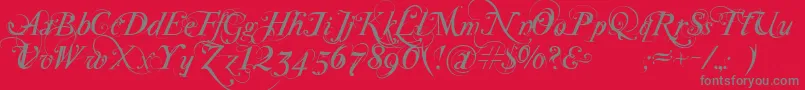SpecialType Font – Gray Fonts on Red Background
