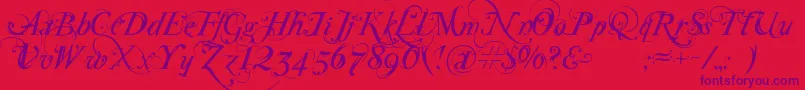 Шрифт SpecialType – фиолетовые шрифты на красном фоне