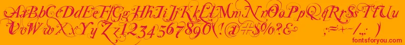 SpecialType Font – Red Fonts on Orange Background