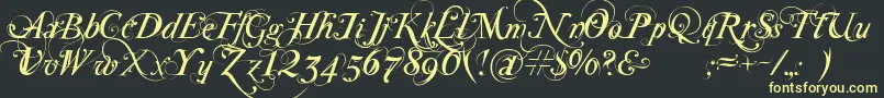 SpecialType Font – Yellow Fonts on Black Background