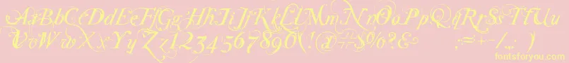 フォントSpecialType – 黄色のフォント、ピンクの背景