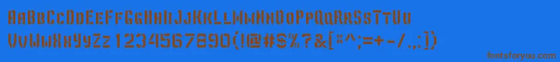 Police DepottrapharetRegular – polices brunes sur fond bleu