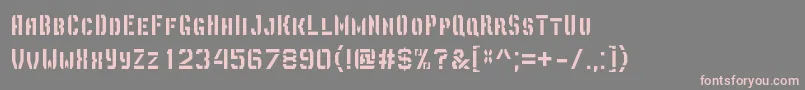 DepottrapharetRegular Font – Pink Fonts on Gray Background